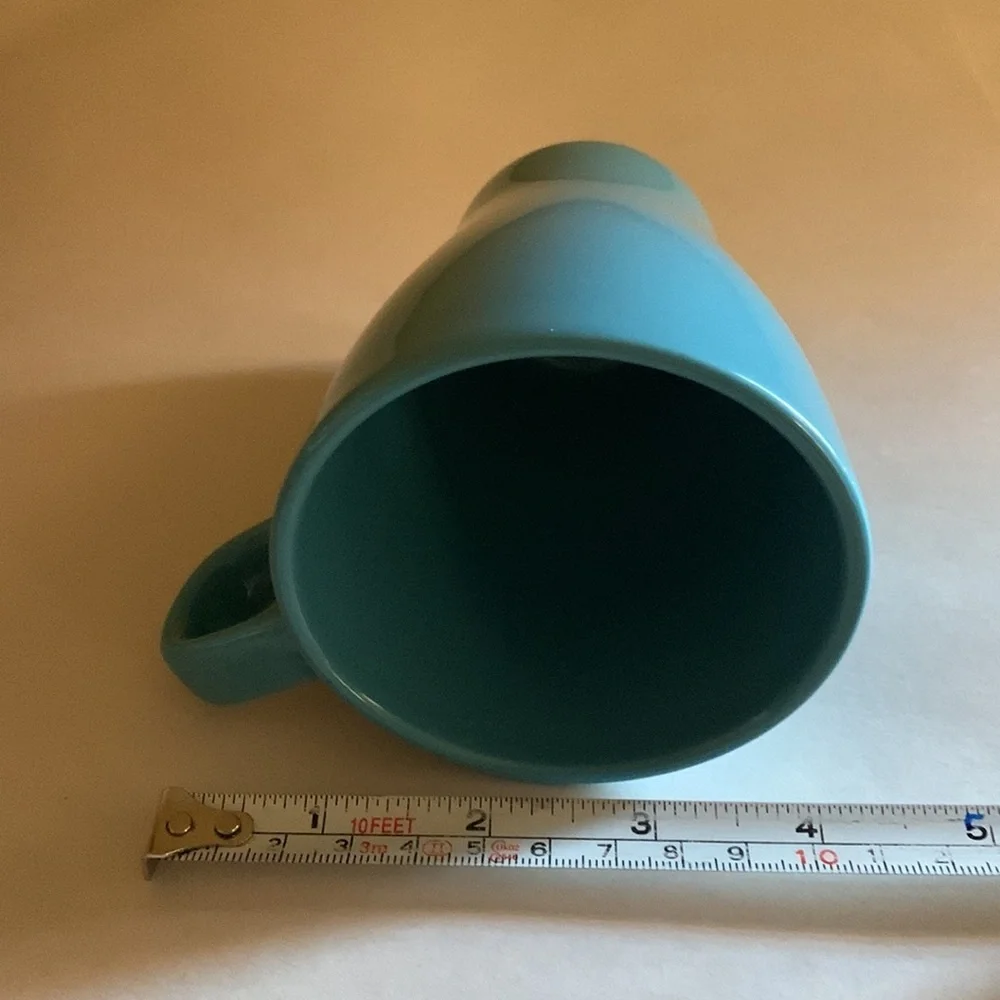 4” blue Ikea coffee champurrado hot coco cup tea glass mug new Christmas gift